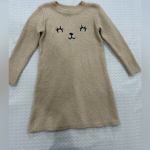 Girls Cat & Jack Cream Knit Dress with Design